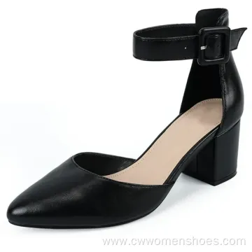 Fuchsia Microfiber Ankle Strap Heels